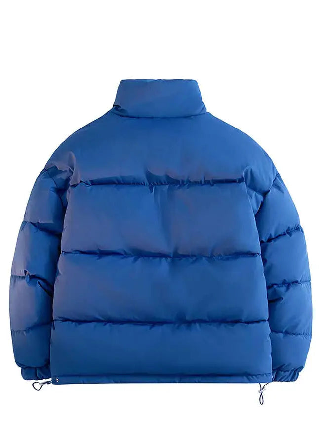 Blue Reversible Unisex Faux-Fur Winter Coat
