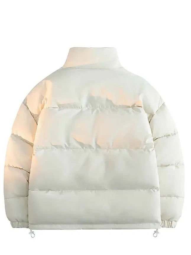 Cream Reversible Unisex Faux-Fur Winter Coat