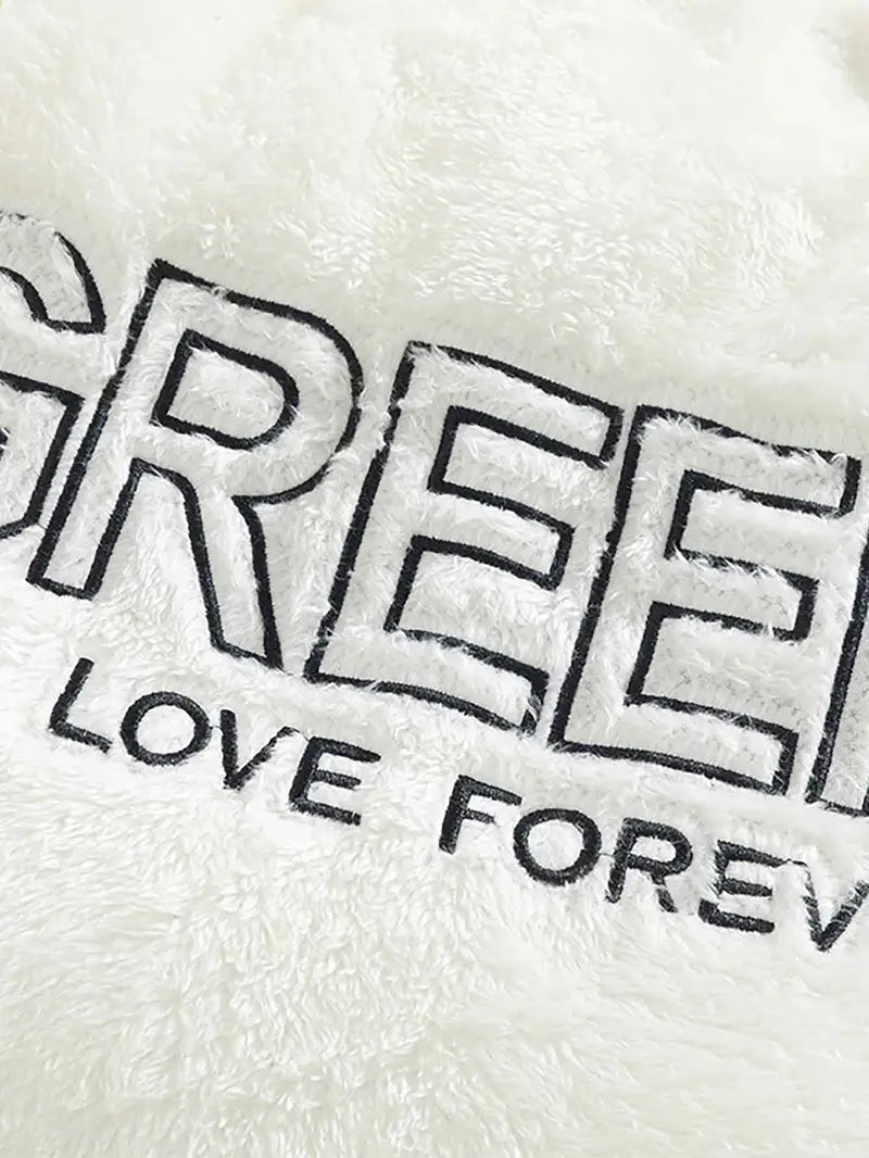 Cream Reversible Unisex Faux-Fur Winter Coat