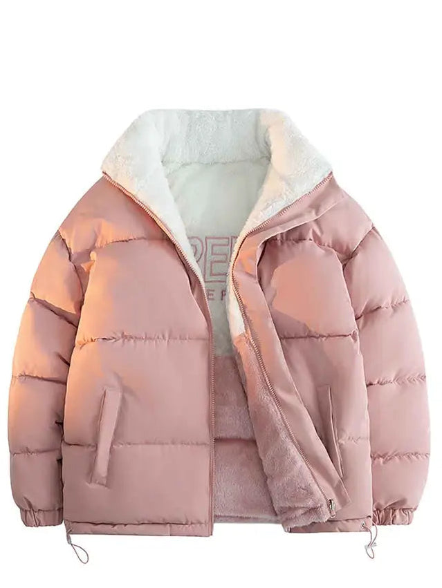 Apricot Reversible Unisex Faux-Fur Winter Coat