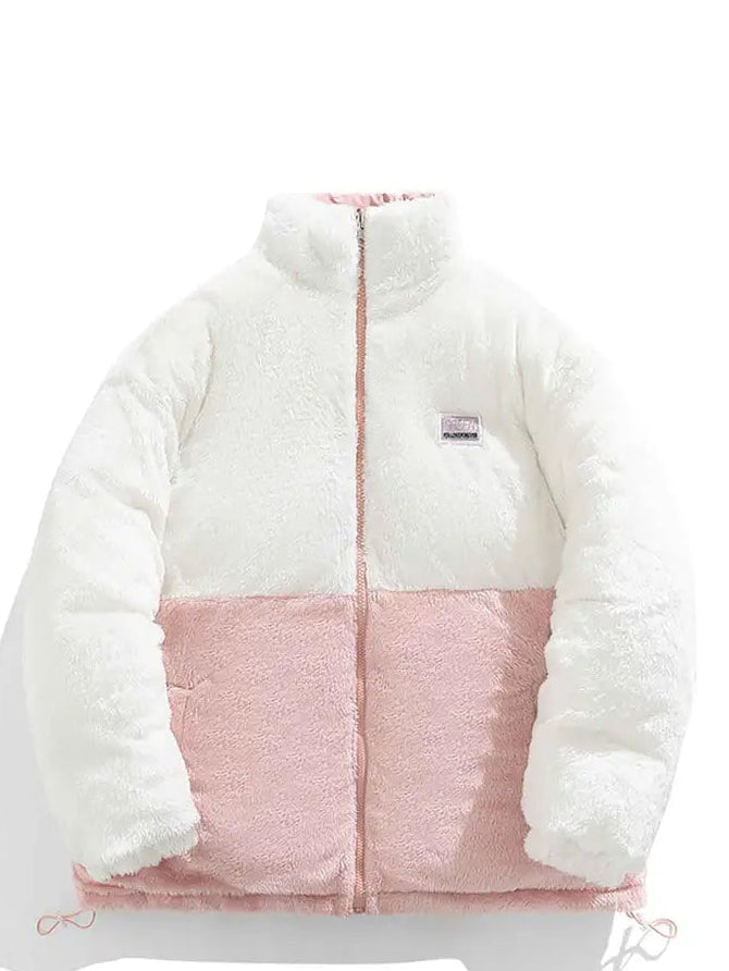 Apricot Reversible Unisex Faux-Fur Winter Coat