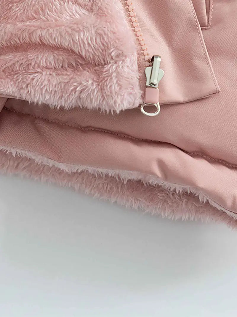 Apricot Reversible Unisex Faux-Fur Winter Coat